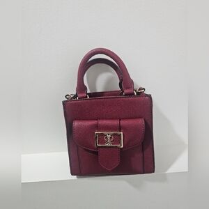 ✨ Nine West Mini Satchel Crossbody – Burgundy ✨